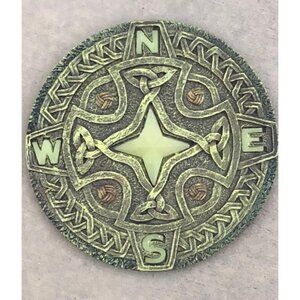 10” (25.5 cm) Glow-in-The-Dark Celtic Compass Decorative Stone